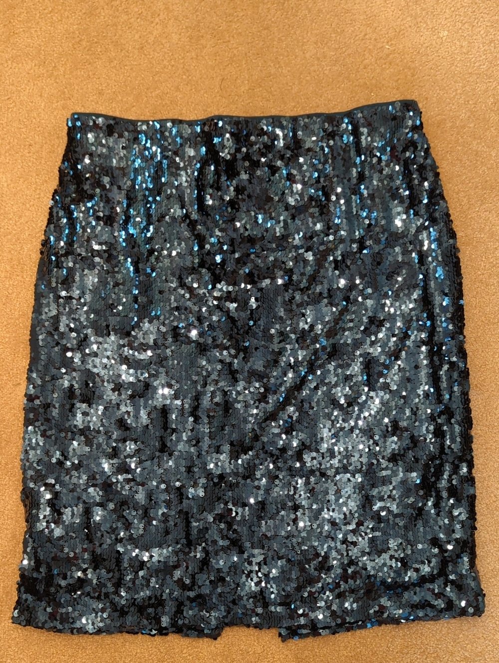 Ava & Viv Peacock Blue Sequin Pencil Skirt, Size X